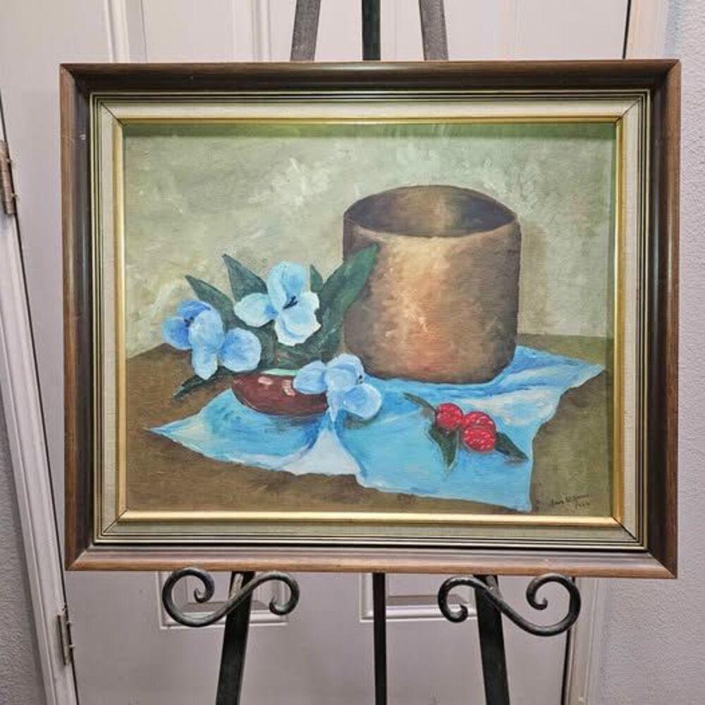 Vintage 1964 Still Life Oil Painting